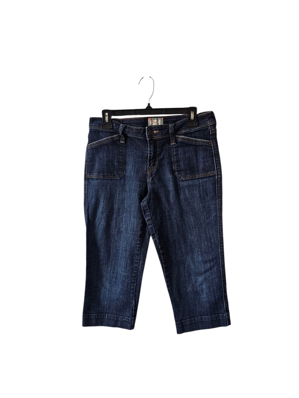 VTG Levis 545 Capri Jeans Womens Size 6 Dark Wash Utility Patch Pocket Crop 2010